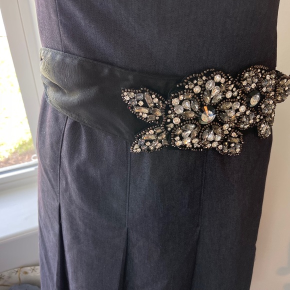 White House Black Market- Black Jeweled Designed Belt- Size Medium - Picture 4 of 10